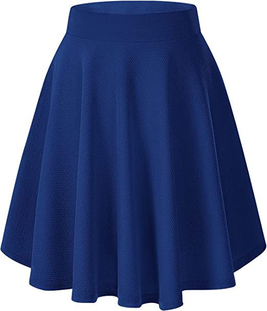 Women Fashion Casual Solid Color A- Line Skirt