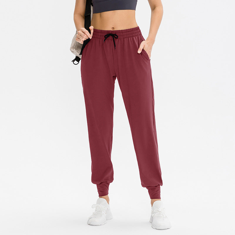 Women'S Loose Casual Drawstring Elastic Running Sports Pants