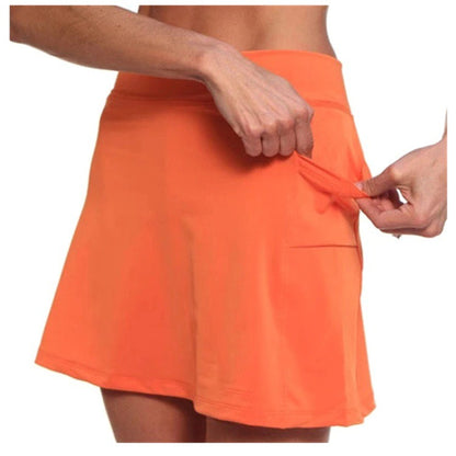 Women'S Fashion Casual Solid Color Mid Waist Pantskirt