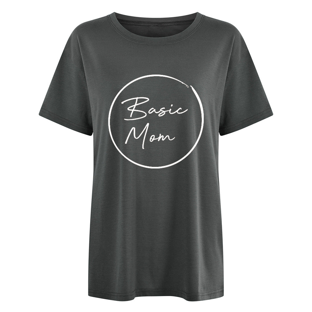 Camiseta estampada informal para el Día de la Madre para mujer