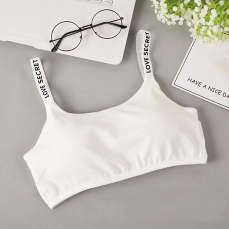 Women Basic Casual Letter Printing Color Blocking Breathable Bra
