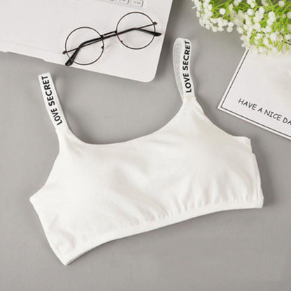 Women Basic Casual Letter Printing Color Blocking Breathable Bra