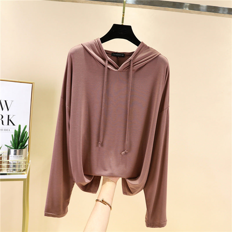 Spring And Autumn Women Fashion Casual Long Sleeve Hooded Sweatshirt