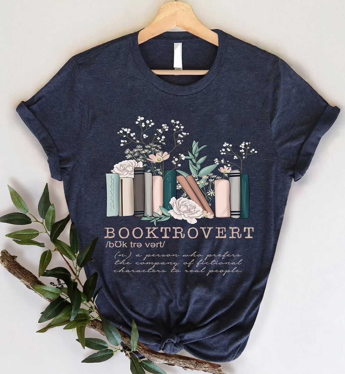 Camiseta de manga corta con cuello redondo y estampado floral informal para mujer