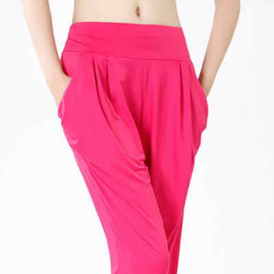 Women'S Casual Solid Color Cropped Pants