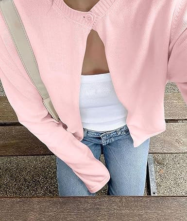 Women Fashion Casual Solid Color Long Sleeve Knitted Sweater Jacket