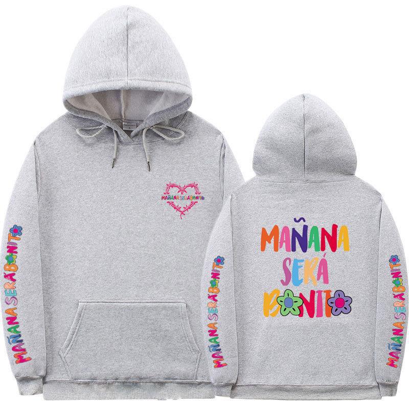 Sudadera con capucha informal con estampado de letras para mujer