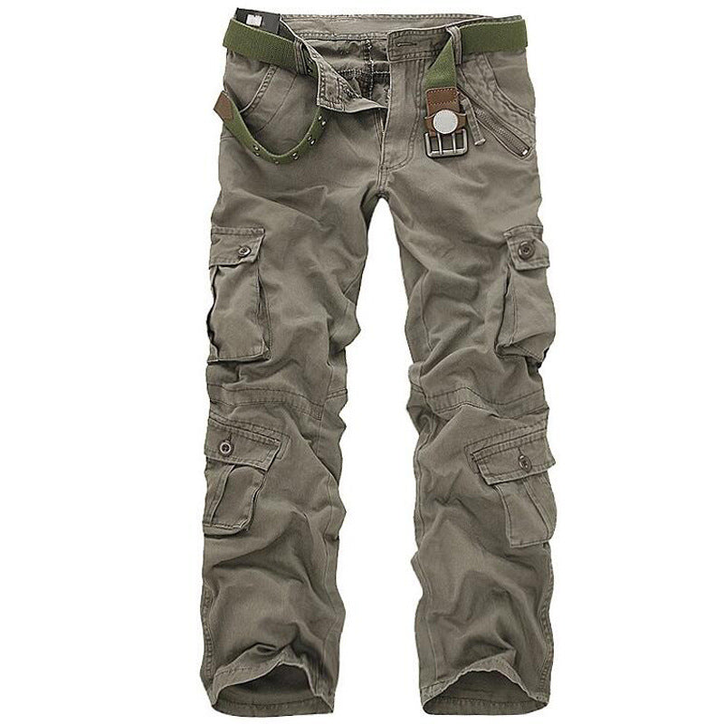 Women Fashion Casual Loose Multipocket Wide-Legged Pants