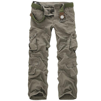 Women Fashion Casual Loose Multipocket Wide-Legged Pants