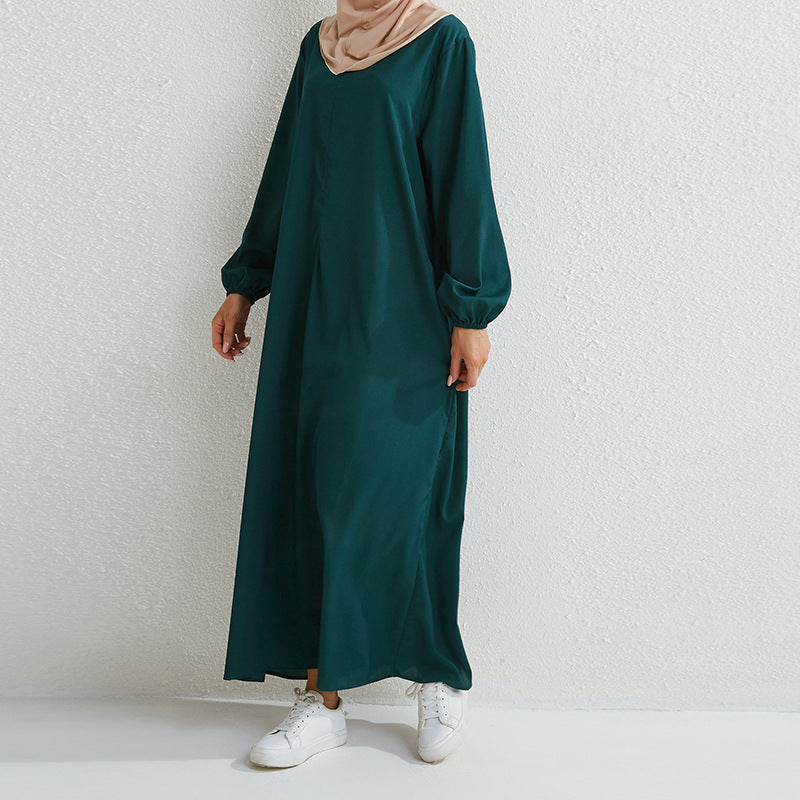 Women Casual Summer Vacation Tiny Flower Zipper Pullover Loose Fashion Pocket Maxi Dress