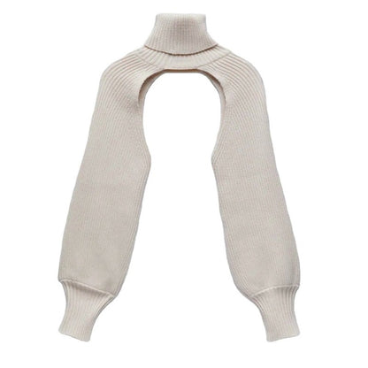 Women Casual Edgy Long Puff Sleeves Turtle Neck Solid Color Sweater