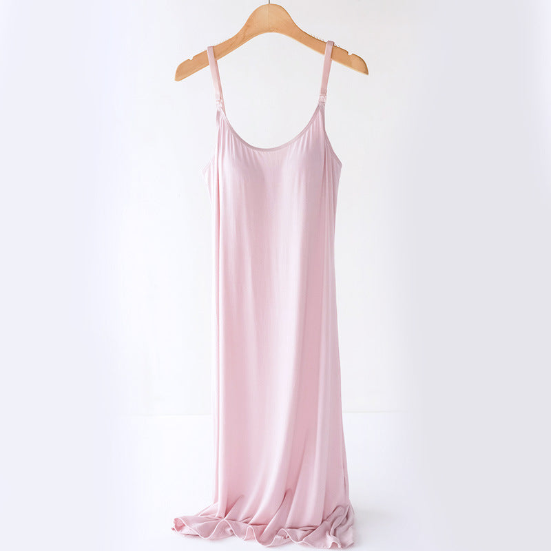 Pregnant Women Fashion Casual Strap Breathable Breastfeeding Dress