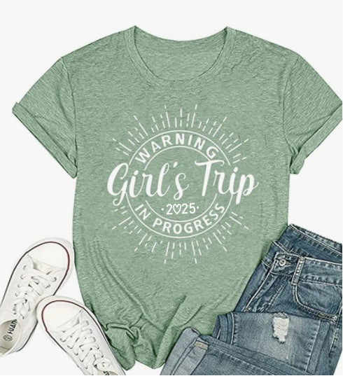 Camiseta informal de manga corta con cuello redondo y estampado de hojas de arce para mujer