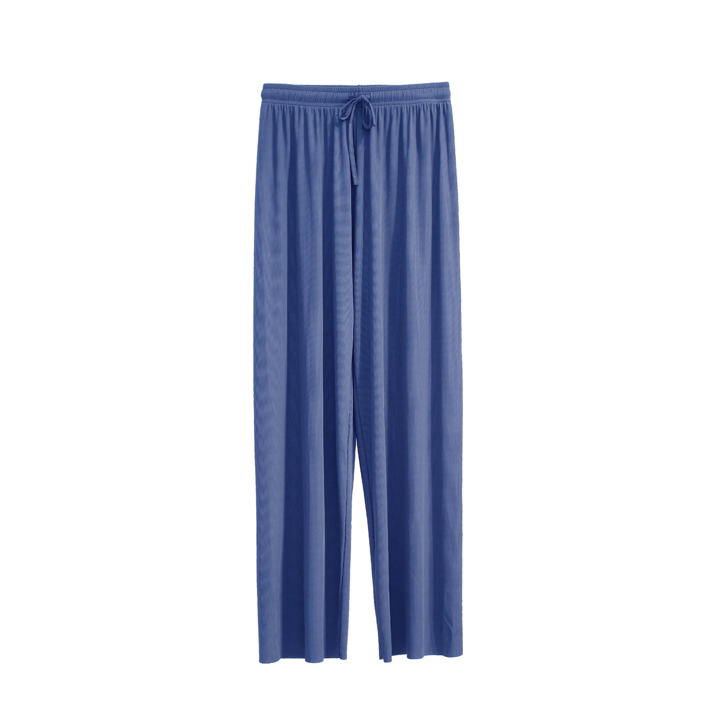 Pantalones casuales de pierna ancha y holgados de color sólido para mujer