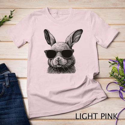 Camiseta holgada informal con estampado de conejo de Pascua para mujer