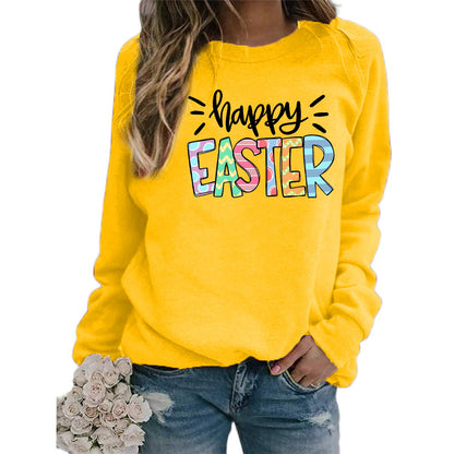 Sudadera con capucha de manga larga y cuello redondo con estampado de letras informal para mujer