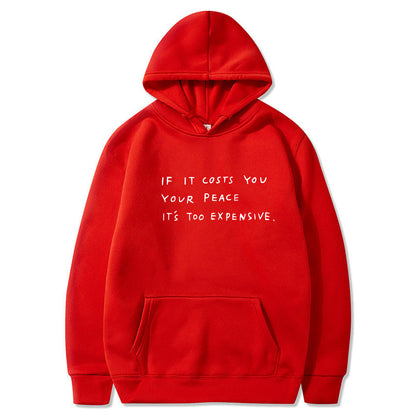 Sudadera con capucha informal con bolsillo y estampado de eslogan y letras para mujer