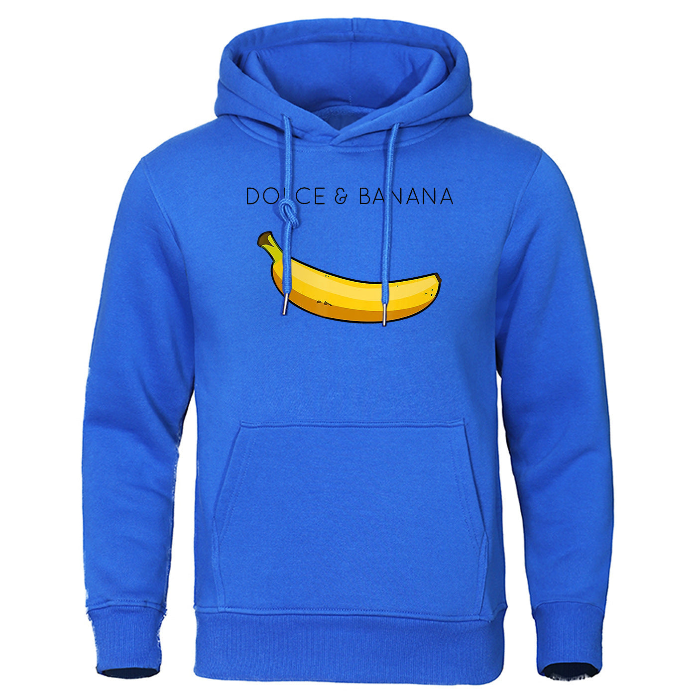 Sudadera con capucha de forro polar con estampado de plátano para hombre y mujer