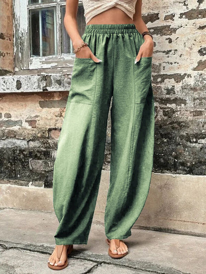 Women Casual Solid Color Pants