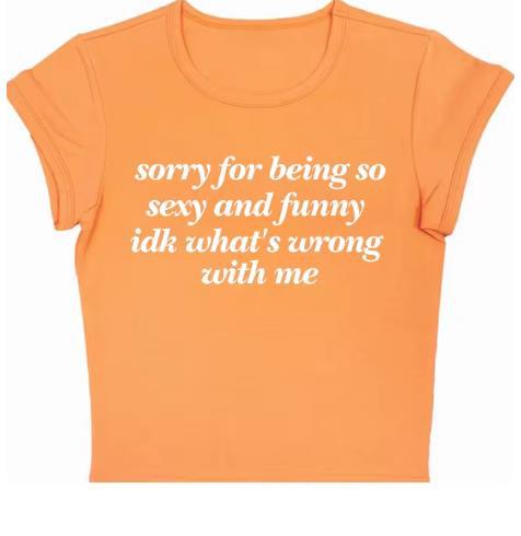 Women Fashion Casual Letter Printed Short-Sleeve T-Shirt