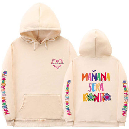 Sudadera con capucha informal con estampado de letras para mujer