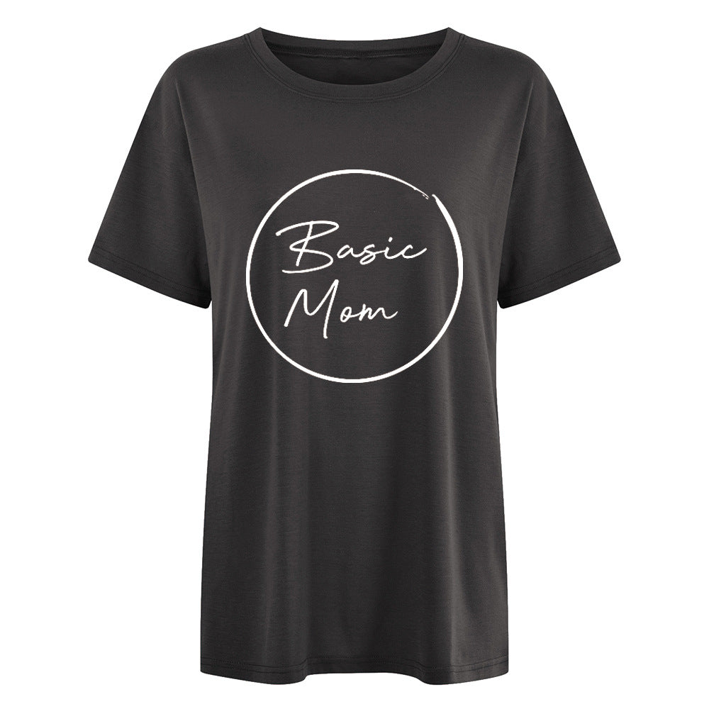 Camiseta estampada informal para el Día de la Madre para mujer
