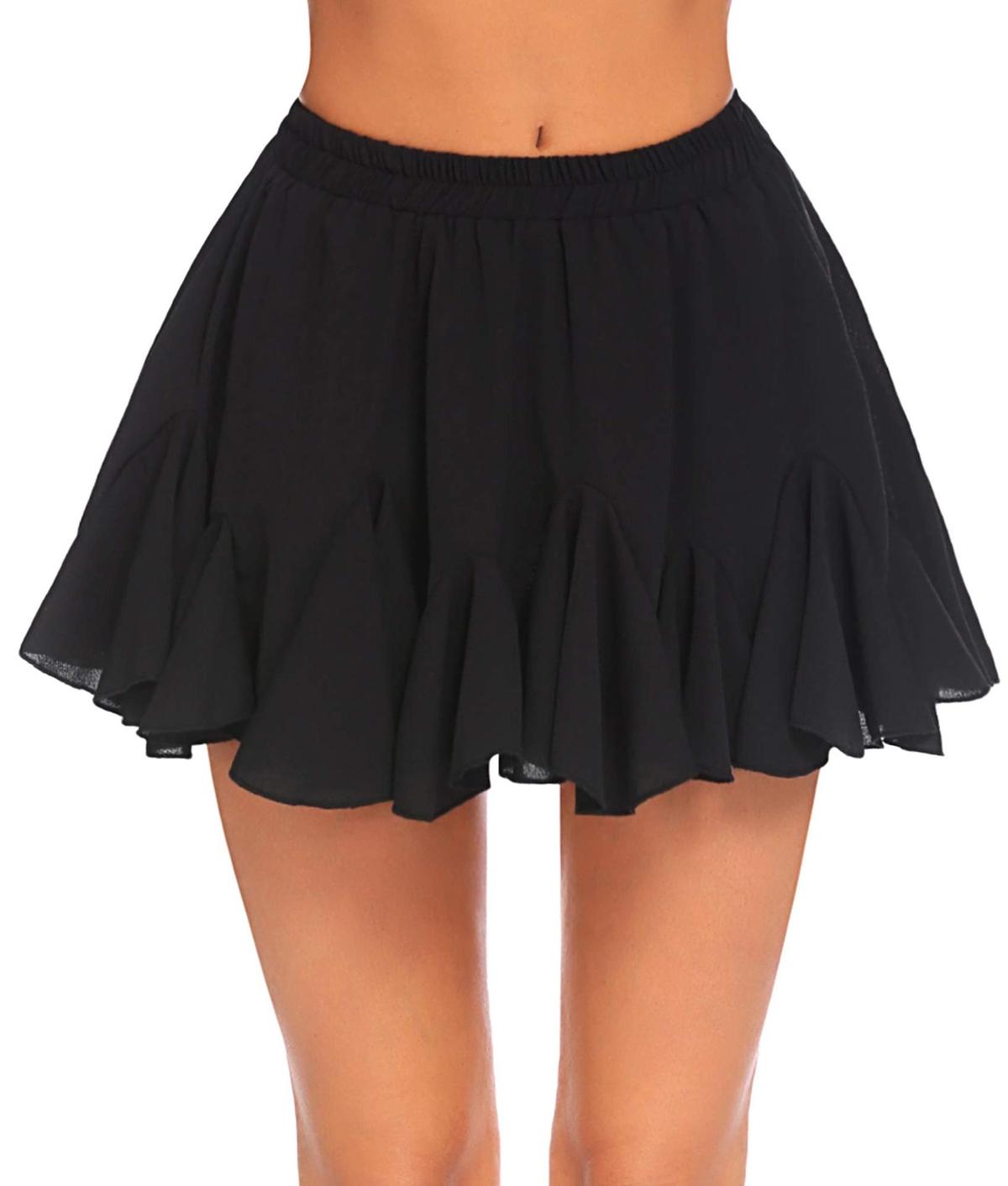 Women Fashion Casual Floral Printed Ruffled Skirt