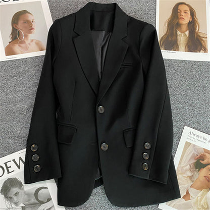 Women Casual Solid Color Single-Breasted Blazers