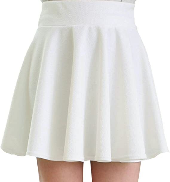Women Fashion Casual Solid Color A- Line Skirt