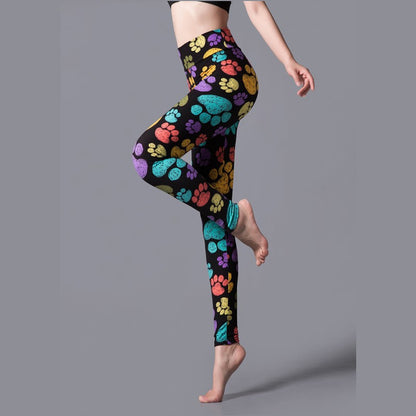 Women Casual High Waist Leopard Print Skinny Leggings