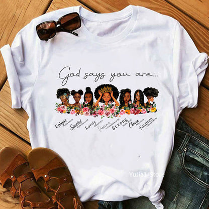 Camiseta informal de verano para mujer, de manga corta, cuello redondo y estampado de eslogan gráfico