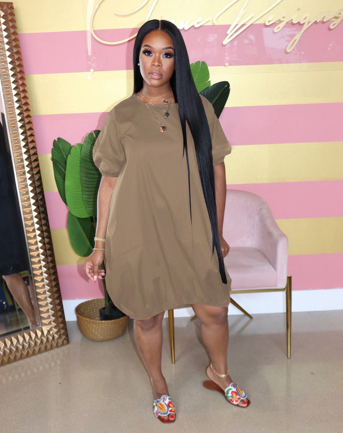 Women Fashion Casual Plus Size Dress