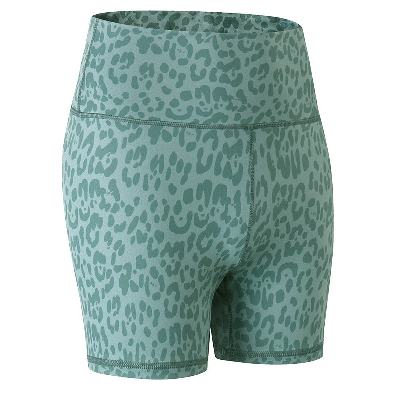 Women'S Casual Nude Printed High-Elastic Tight-Fitting Sports Quick-Drying Fitness 3-Point Biker Shorts