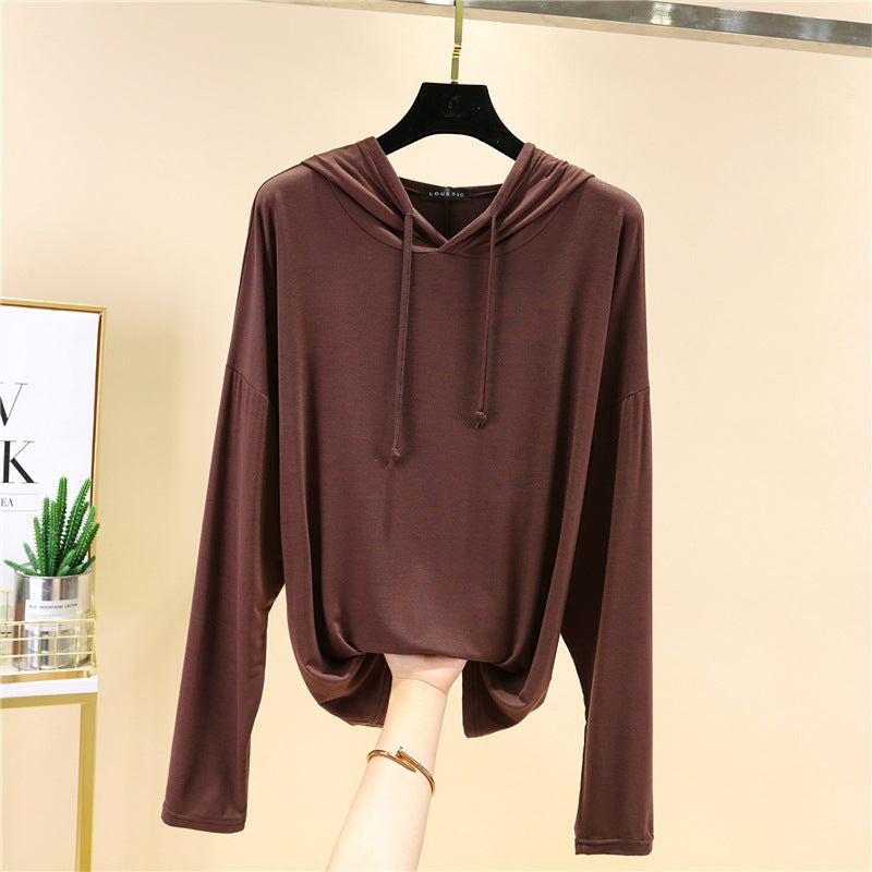 Spring And Autumn Women Fashion Casual Long Sleeve Hooded Sweatshirt