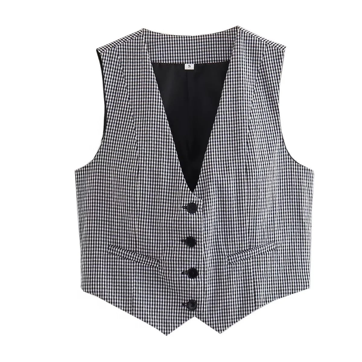 Chaleco informal de verano para mujer, ajustado, de color liso, sin mangas