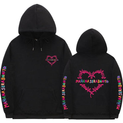Sudadera con capucha informal con estampado de letras para mujer