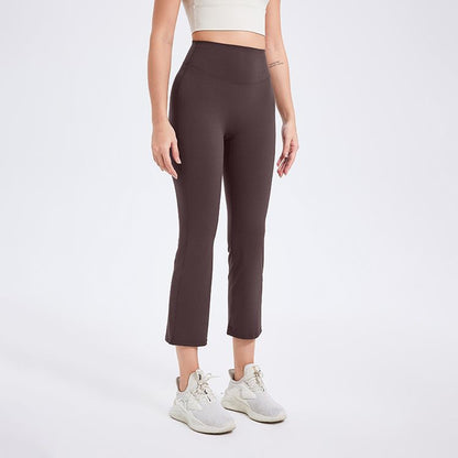 Women Fashion Casual Solid Color High Waist Slim-Fit Yoga Pants