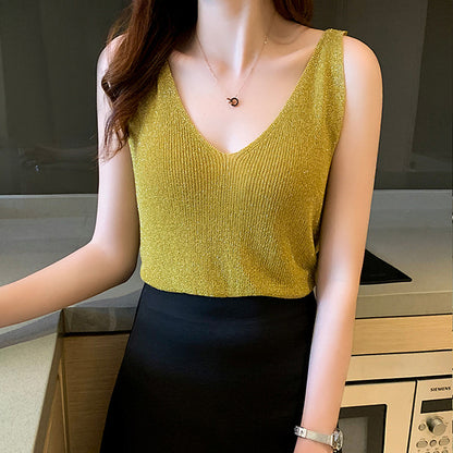 Women Casual Basic Solid Color Summer Fashion Tank Top