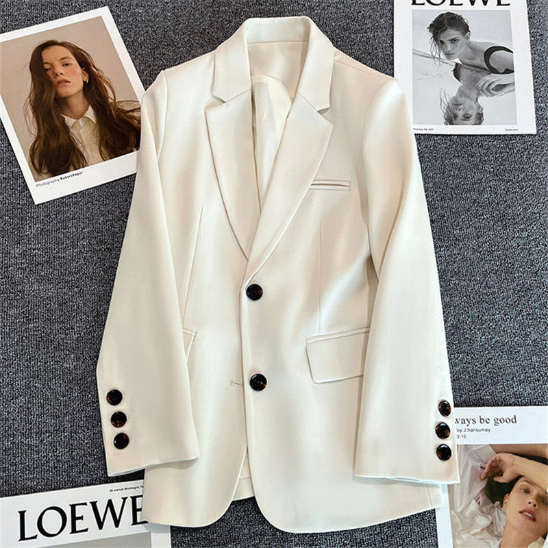 Women Casual Solid Color Single-Breasted Blazers