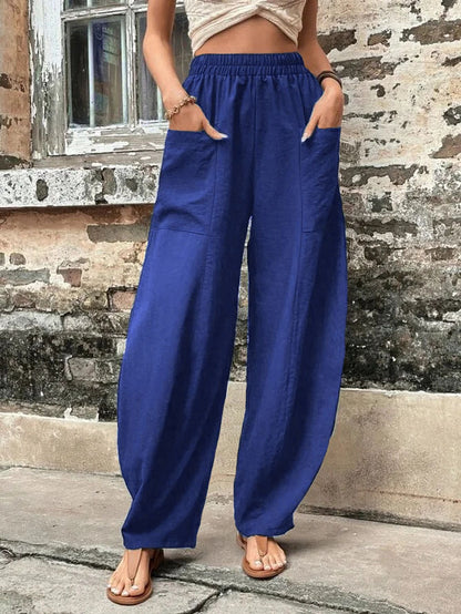 Women Casual Solid Color Pants