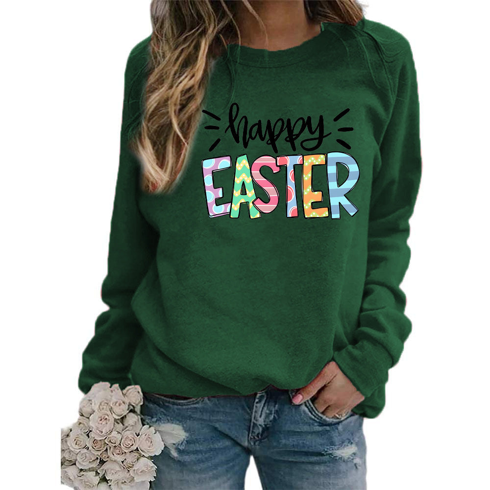 Sudadera con capucha de manga larga y cuello redondo con estampado de letras informal para mujer