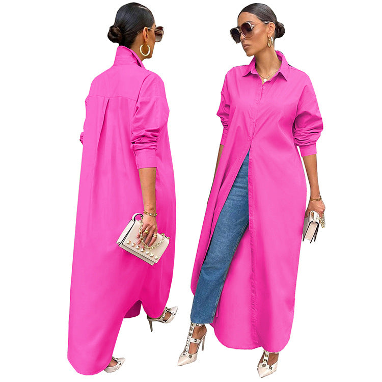 Chaqueta informal de color liso a la moda para mujer