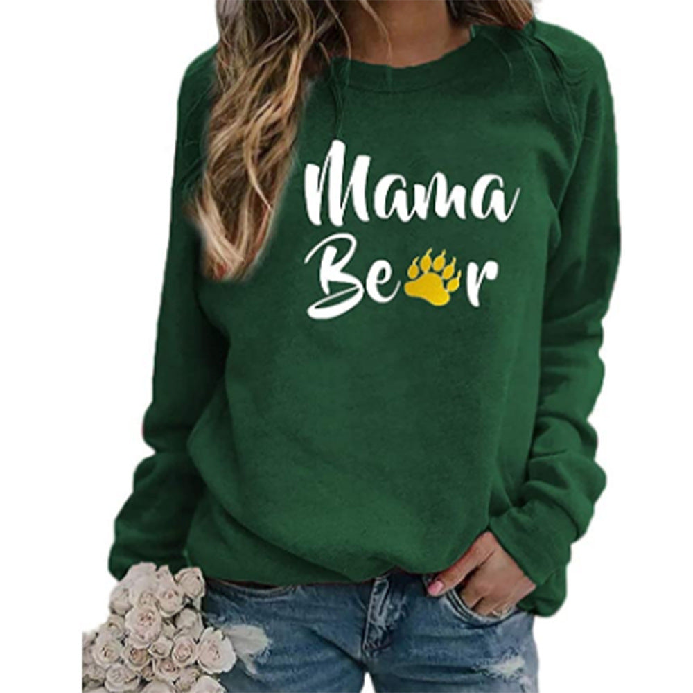 Sudadera con capucha de manga larga y cuello redondo con estampado de letras para mujer, estilo informal y holgado