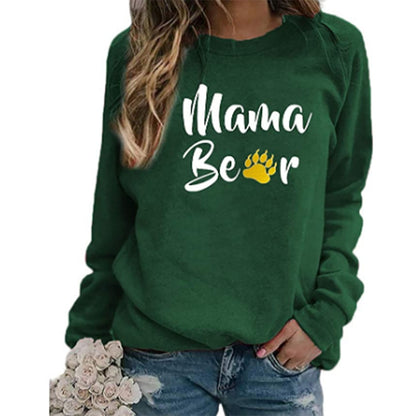 Sudadera con capucha de manga larga y cuello redondo con estampado de letras para mujer, estilo informal y holgado