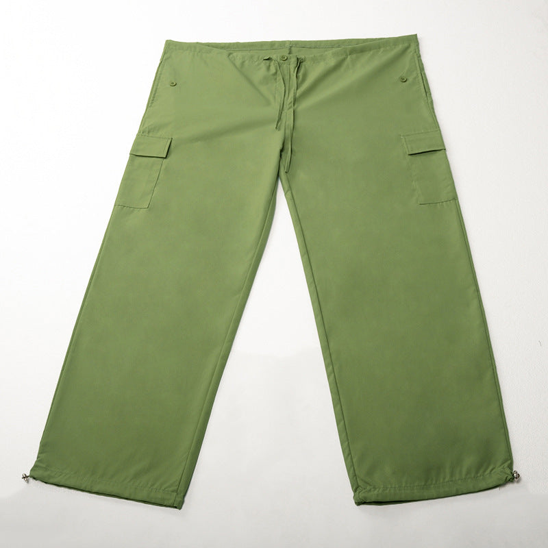 Women Fashion Loose Solid Color Casual Straight-Leg Pants