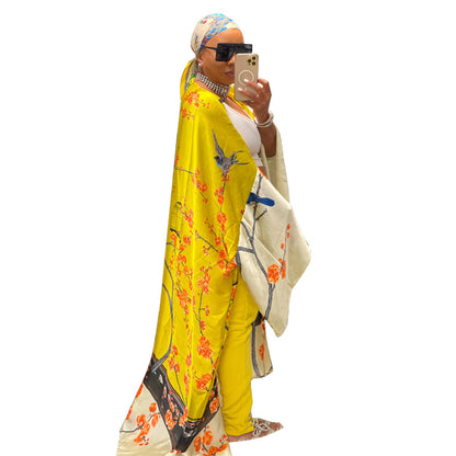 Cárdigan holgado con estampado gráfico informal de estilo bohemio para mujer