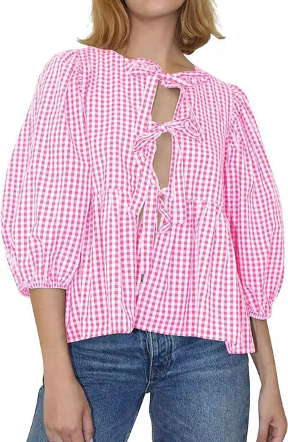 Blusas casuales dulces con tirantes y rayas para mujer