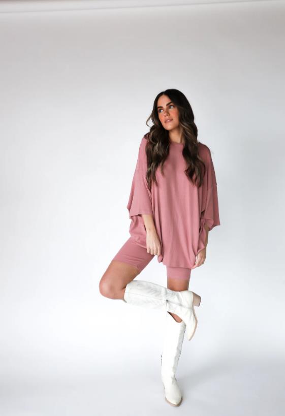 Casual Fashion Women Solid Color Loose T-Shirt And Shorts Set