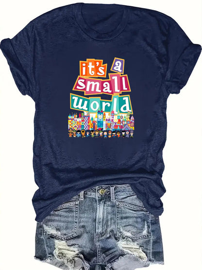 Camiseta estampada casual de moda para mujer