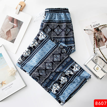 Women Casual Loose Elephant Print Pants